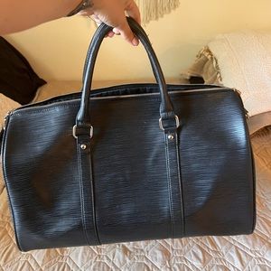 Black overnight bag
